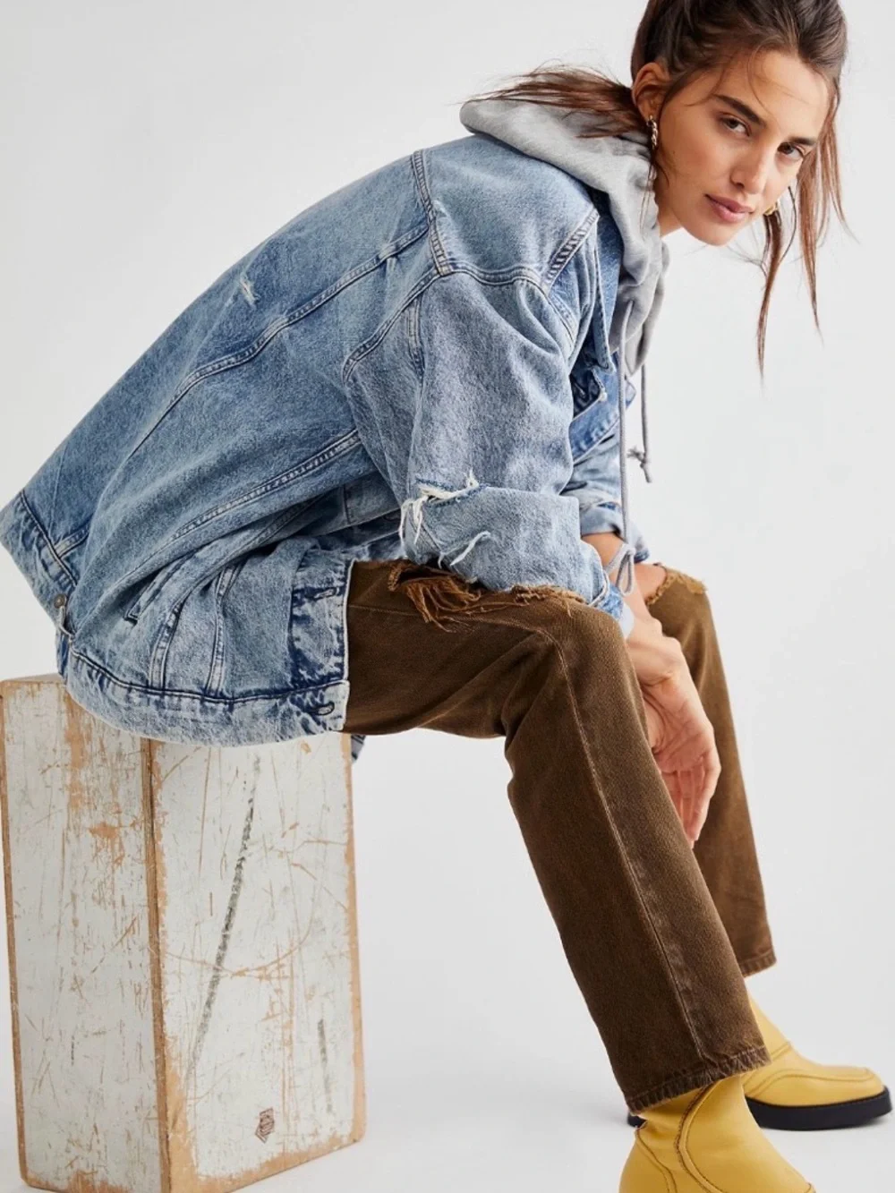 We The Free Flawless Hooded Denim Jacket - Picture 4 of 6